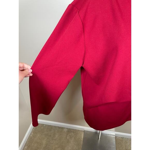 SER.O.YA Mave Long Sleeve Mock Neck Open Back Ruby Red Mini Dress Size Large - Picture 5 of 13